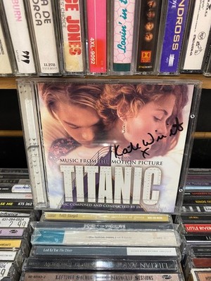 Titanic 1997 Soundtrack James Horner Kate Winslet (Signed) Celine Dion [CD, VG]