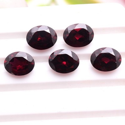 Set Of 5 Pcs Natural Rhodolite Garnet Top-Grade 9mmx7mm Oval Cut Huge Gemtone