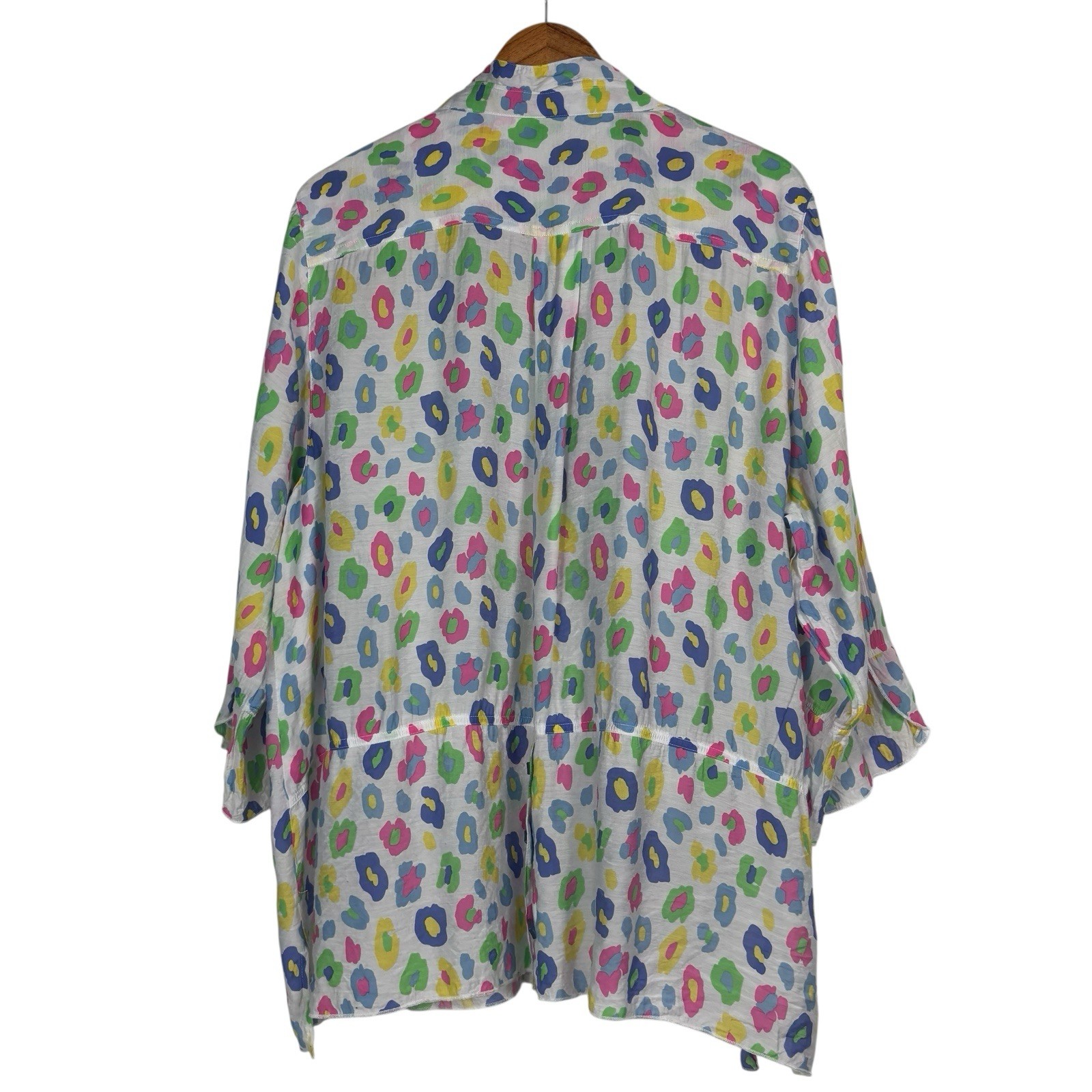 Multiples Tunic Women's Blouse Button Down Multic… - image 2