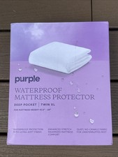 Purple Waterproof Mattress Protector Standard Twin XL Deep Pocket New