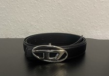 Diesel Gürtel Schwarz 105 Cm Unisex / Silberne Schnalle Neu