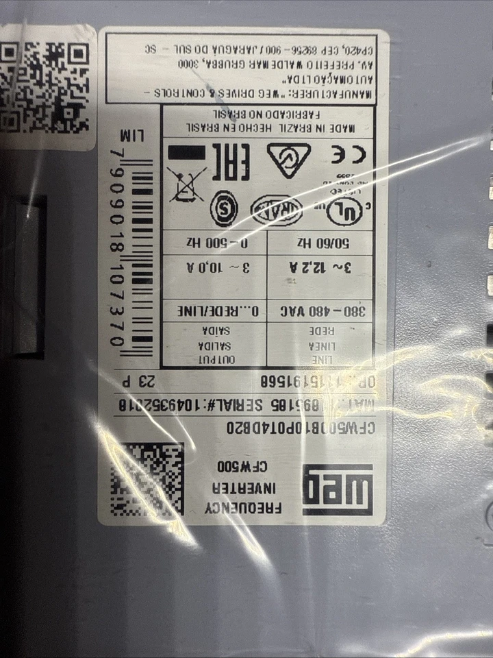 WEG AC VARIABLE FREQUENCY DRIVE CFW500B10P0T4DB20 and CFW500-KN1B Protection kit - Image 4 of 4
