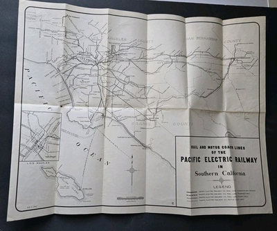 #ad Rail amp; Motor Coach Lines Pacific Electric Railway In Southern California 1941 $60.00