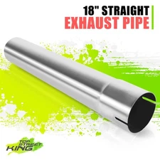 2.5"OD Polished Stainless Steel DIY Custom Exhaust Tube 18" Long Straight Pipe