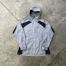 Women s Patagonia Shell Rain Jacket Hooded Waterproof Grey XL H2NO Gorpcore