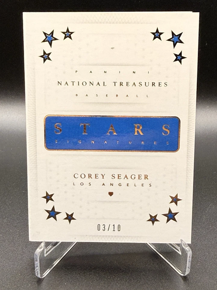 2016 National Treasures Corey Seager Bat Relic & Auto ROY Card /10 RC — 第 2/3 张图片