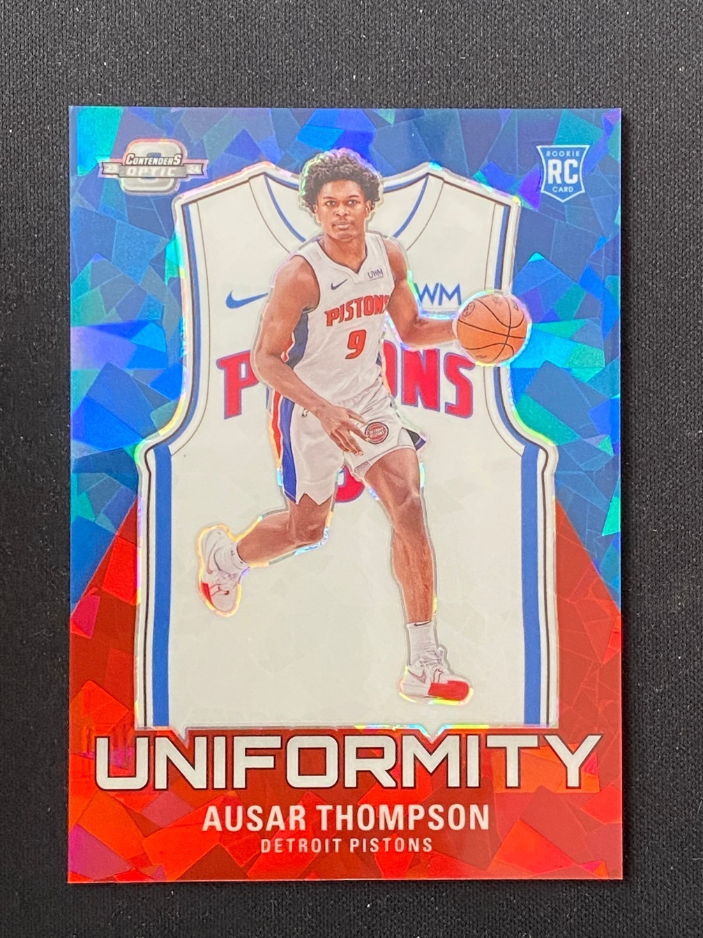 Ausar Thompson 2023-24 Panini Contenders Optic RC Uniformity Red Ice 121/175 #14