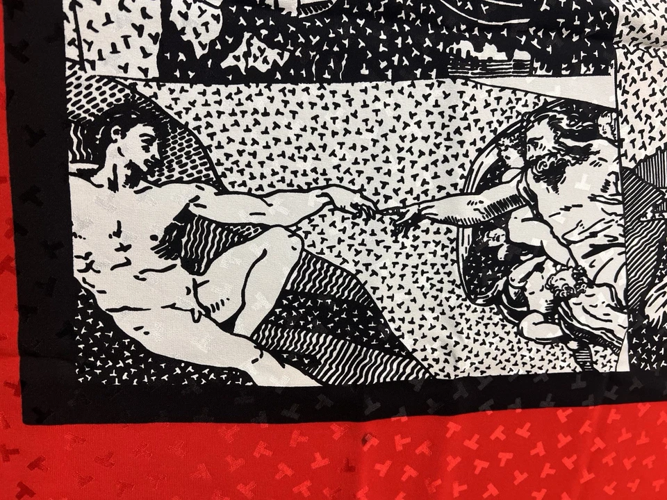 TIFFANY & CO. Vintage 1986 Large Silk “Art” Scarf 52x52 Made in Italy - Image 4 of 4