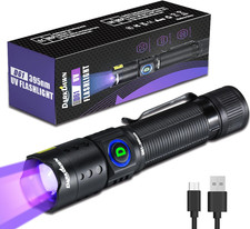 UV Flashlight 395Nm Black Light Mini USB Rechargeable Ultraviolet LED Blacklight