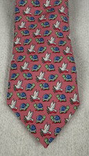 Vineyard Vines Youth Boys Turtle and Dove Print Necktie 100 Silk