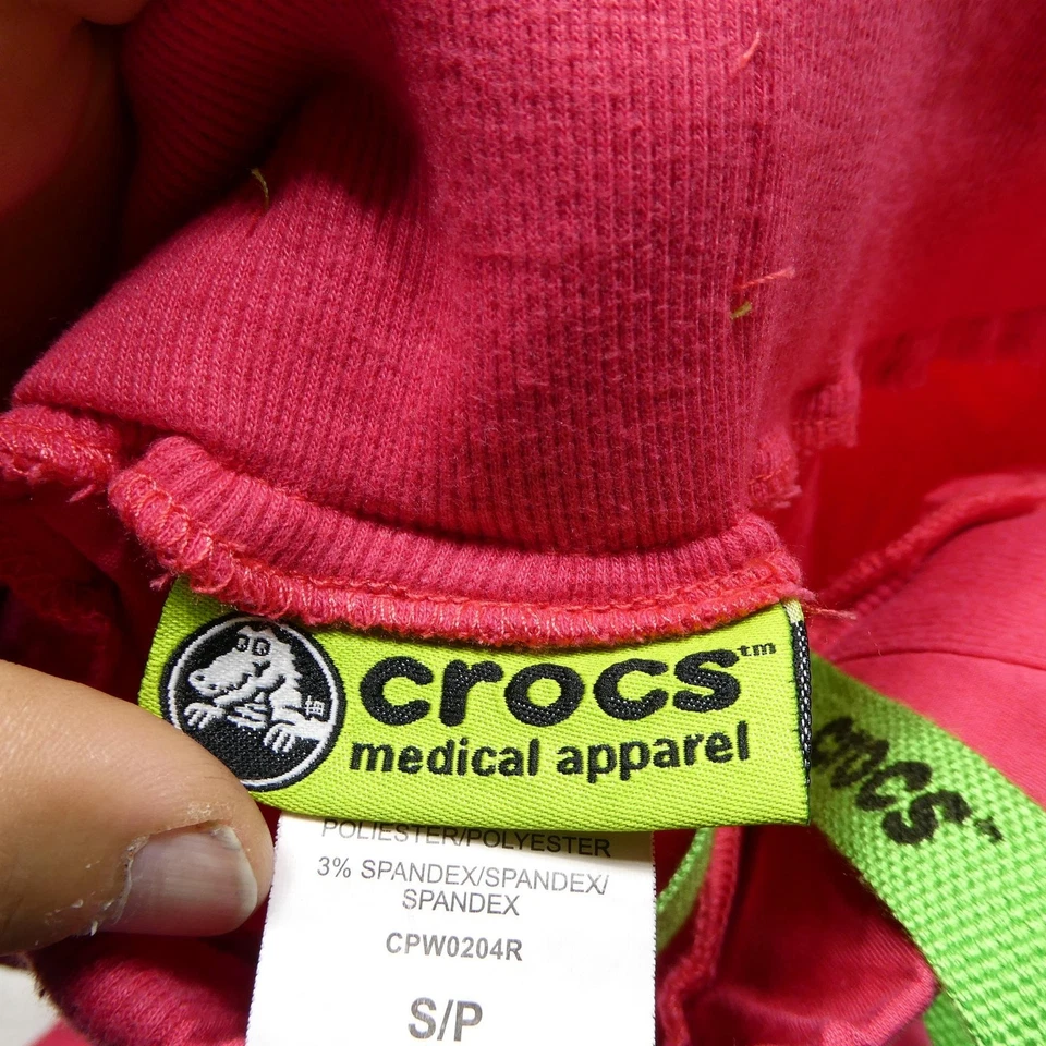 Crocs Pants Womens Small Pink Medical Scrub Drawstring Elastic Waist CPW0204R - Image 4 of 4