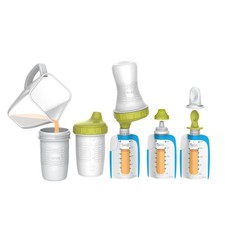 Kiinde Foodii Baby Food Storage Starter Kit Squeeze Pouch Reusable Spouts