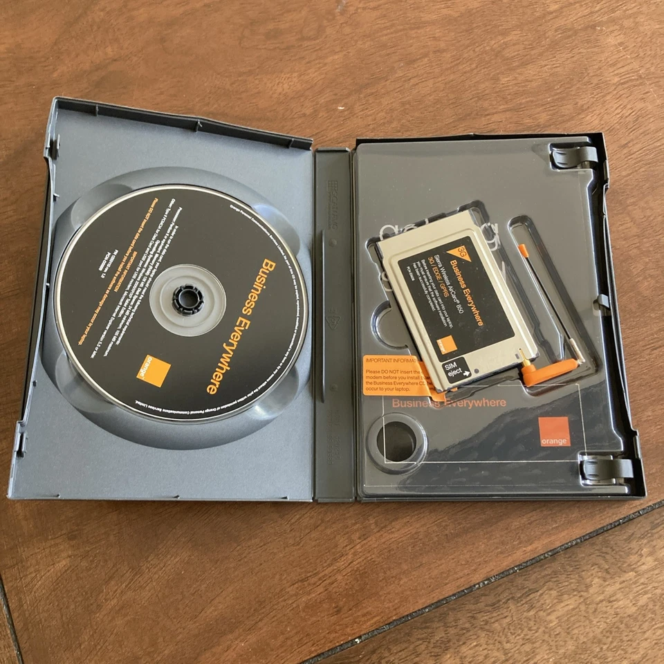 Orange Business Everywhere Air card 850 PCMCIA Qualcomm Laptop Card CD Antennae - Image 2 of 4