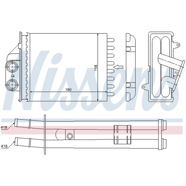 Nissens WäRmetauscher HeizungsküHler Passend FüR Fiat 500 1.2 0.9 Ford KA-image