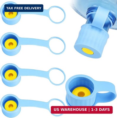 Mifoci 5 Pcs 3 & 5 Gallon Water Jug Cap Silicone Reusable Water Bottle Lids Repl