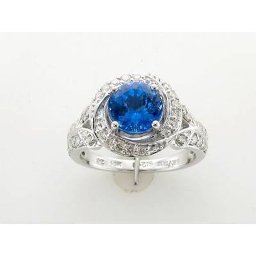 Le Vian 14K White Gold Cocktail Ring for Women 2.23 cts Tanzanite Diamond Size 7