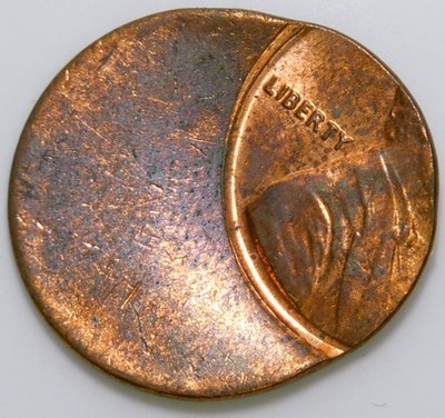Lincoln Memorial Cent Struck Off Center Error Coin i865
