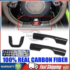Real Carbon Fiber Steering Wheel Lower Trim Fits Lamborghini Huracan 580 2014-21