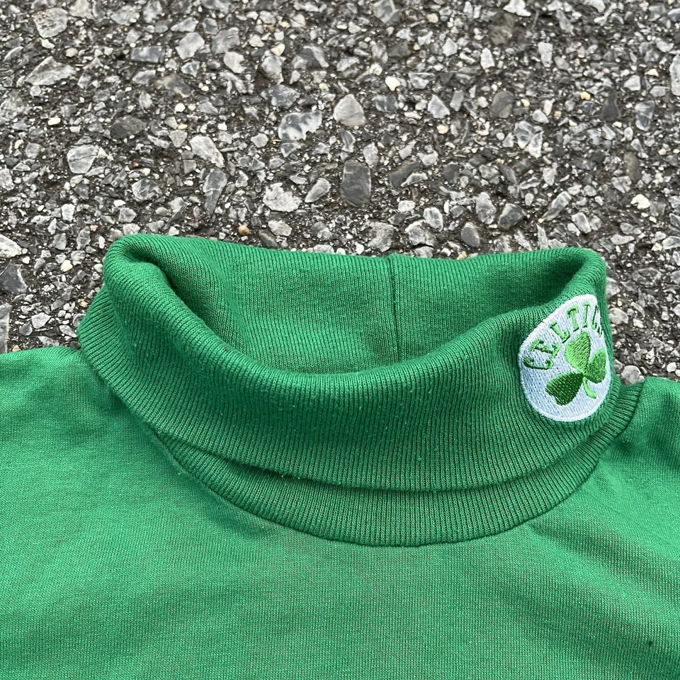 Vintage Años 90 Majestuoso NBA Boston Celtics Logo Bordado Cuello Alto L Foto 2 de 4