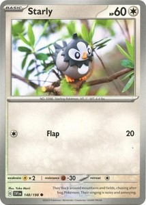 Starly 148/198 Reverse Holo Common Scarlet & Violet Base Set