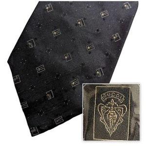 Cravate GUCCI GUCCI soie 100% noire