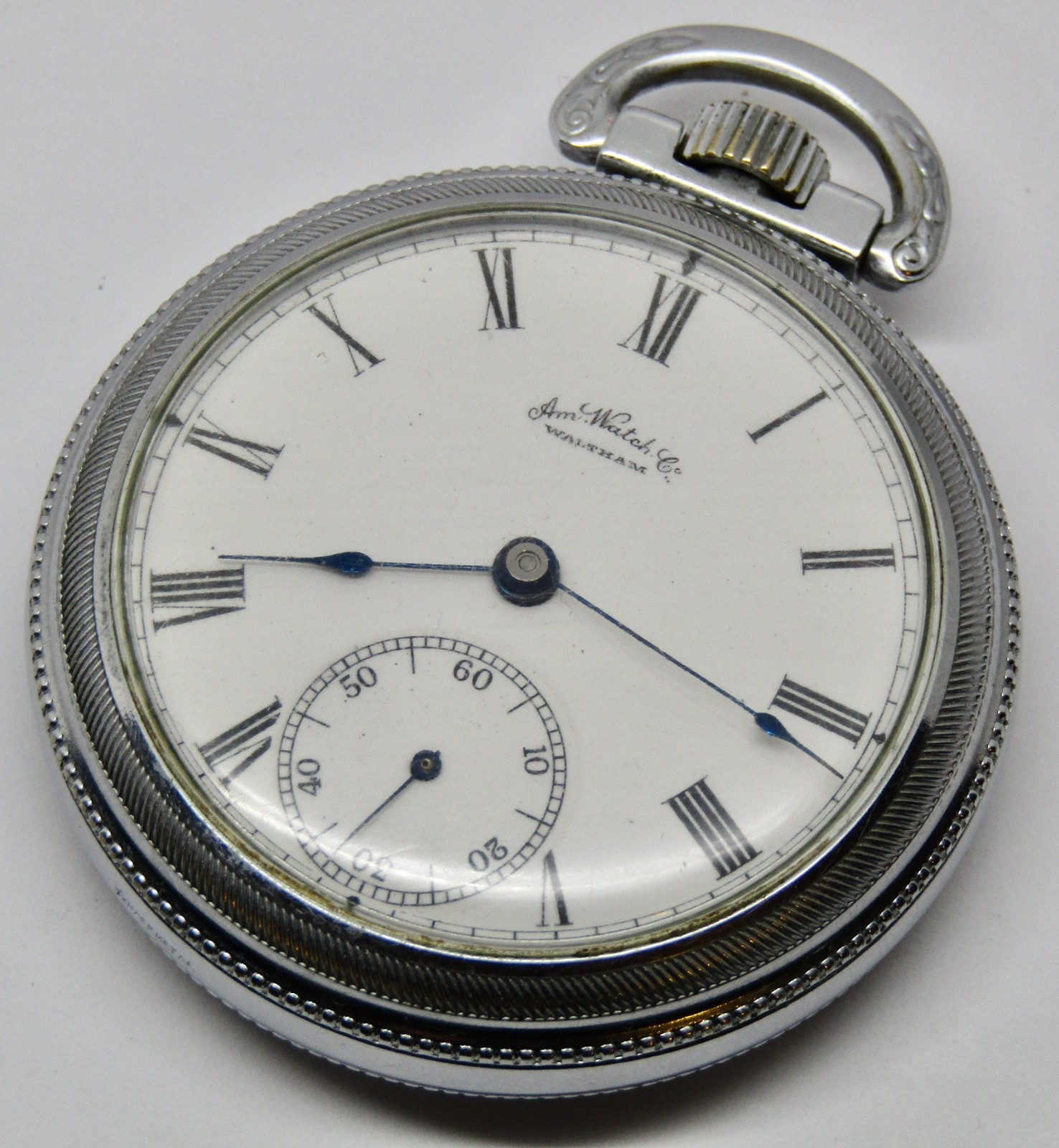 AMERICAN WALTHAM open face pocket watch, 18 size, 7 jewels base metal case- 1899