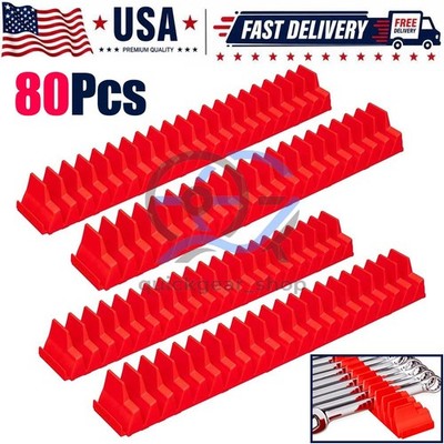 80X Magnetic Modular Wrench Organizer Compact Tool Storage Slots hold Tools SAE