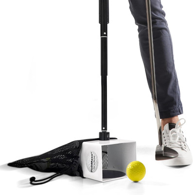 Golf Putting Trainer with Target Cup, Telescopic Handle & Ball Collector Bag