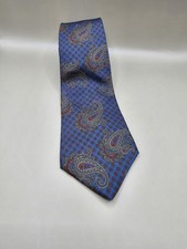 DAKS Men's Necktie 100% Silk multiColor Paisley Pattern Tie Made In USA