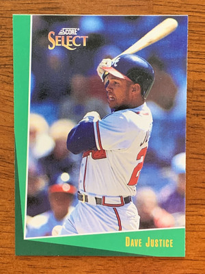 1993 Score Select Baseball #39 - Dave Justice, Atlanta Braves - NrMt+