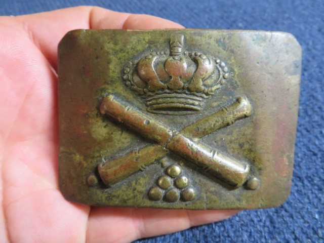 SPANISH AMERICAN WAR SPANISH ARMY ARTILLERY TROOPS BELT BUCKLE-ORIGINAL