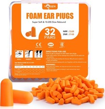 32 Pairs Foam Ear Plugs, Ear Plugs for Sleeping Noise Cancelling, 32dB NRR