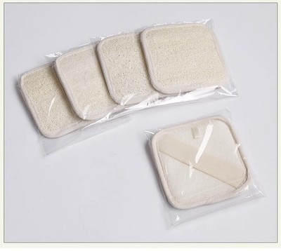 3PCS Natural Loofah Sponge Exfoliating Body Scrubber, Made with and Biodegrad...