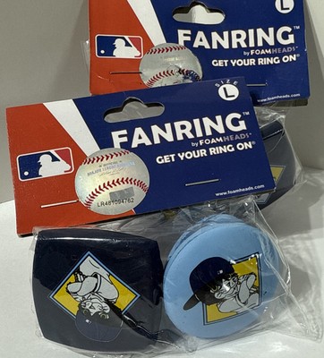 Fanring Foamheads Souvenir Tampa Bay Rays Baseball 4 Ring LOT Unisex Size Large