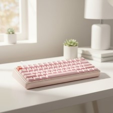 Elegant Pink Jade PBT Doubleshot Keycap Set for Mechanical Keyboards - 121 Keys