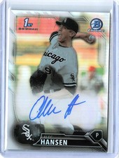 2016 Bowman Draft Alec Hansen Chrome Auto Refractor #CDA-AH #/499 MLB Card