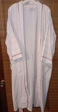 Vintage Sea Island Loungewear Robe Multi-Color Striped Cotton Blend OSFM USA