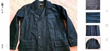 Polo by Ralph Lauren Men's Blue Denim Pea Coat Quilted Lined Button XL - product listing photo