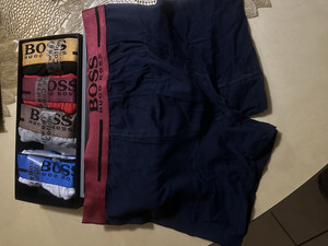 BOSS HUGO BOSS Men's Boxer Brief Underwear 4-Pack Cotton Jersey Blue XL
