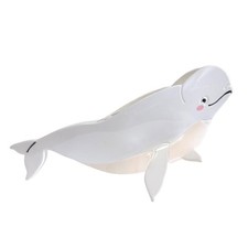 Novelty White Beluga Whale Cellulose Acetate Big Hair Claw Clips for Women