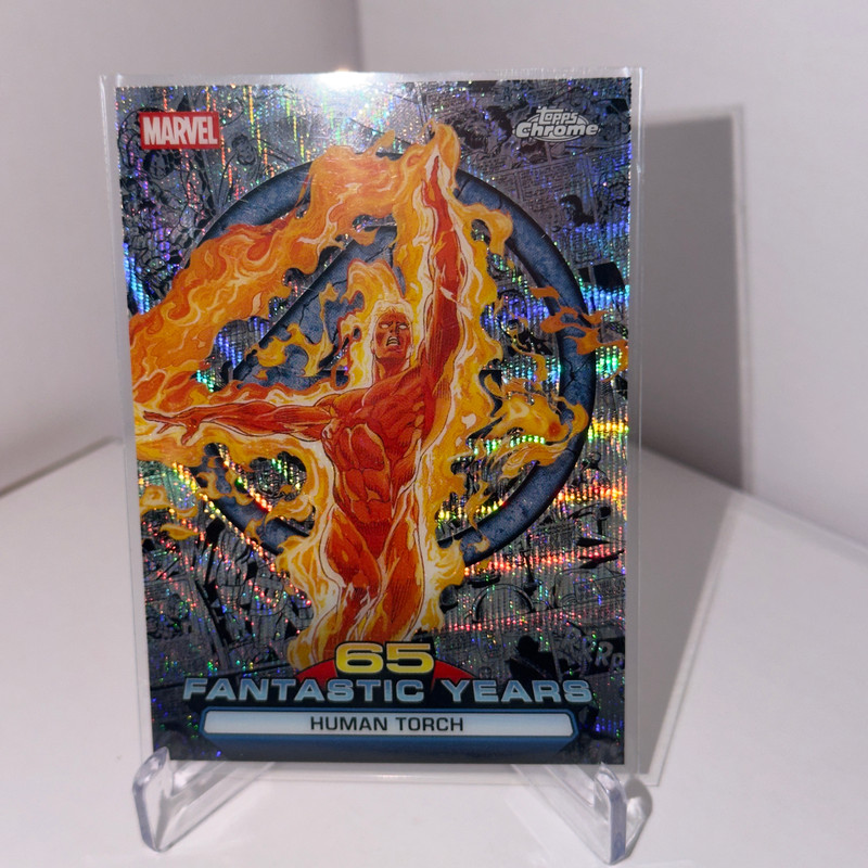 2026 Topps Chrome Marvel Human Torch FY-03 65 Fantastic Years Insert