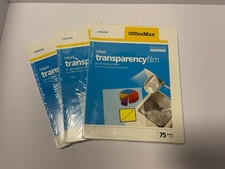 Lot 3 OfficeMax Overhead Projector Transparency Film 225 Sheets Craft Acetate