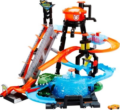 Hot Wheels Ultimate Gator Autowäsche Spielset Bahn Set Spielzeugautos Kinder Geschenk