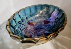 Vintage Purple Iridescent Carnival Glass Bowl
