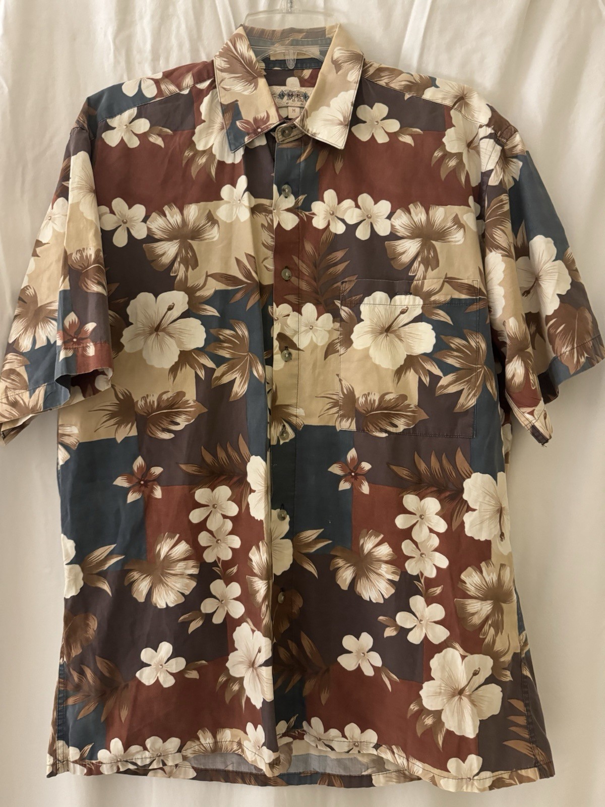 Campia Moda Men’s Medium 100% Cotton Hawaiian Print Shirt