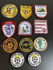Lot Of 11 Vtg Embroidered Soccer Patches. VA, MD, NJ, NY
