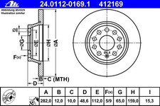 ATE BREMSSCHEIBEN + CERAMIC BELÄGE HINTEN für VW PASSAT CC 3C 357 358 B7 B6
