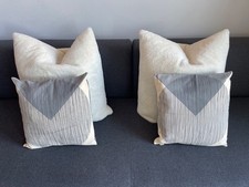 Orla Kiely 2 poszewki na poduszki 35x35cm szare białe geometryczny wzór