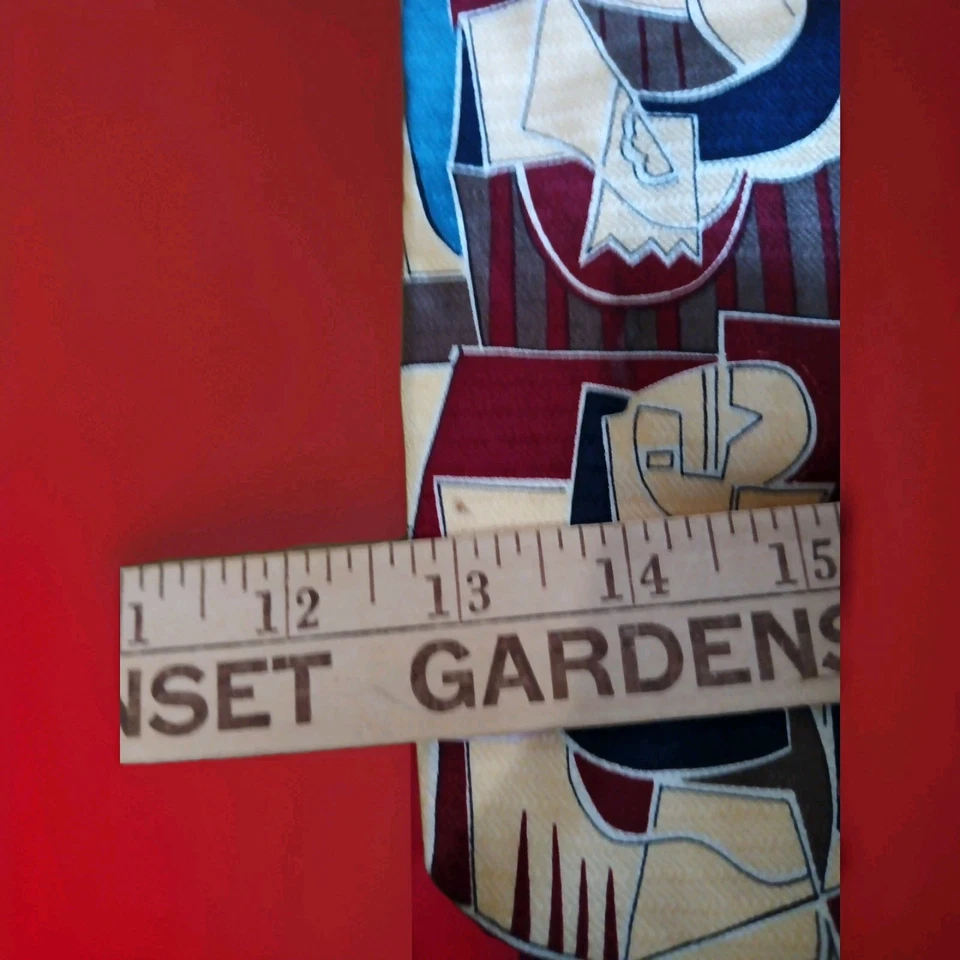 Picasso Vision Homage Collection Des Grande Masters 100% Seda Itália GEM INT'L Vermelho - Imagem 4 de 4