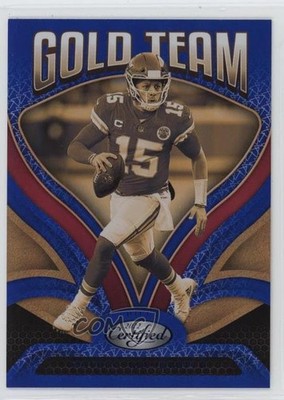 2022 Certified Gold Team Mirror Blue 33/75 Patrick Mahomes II #GT-2 e0h